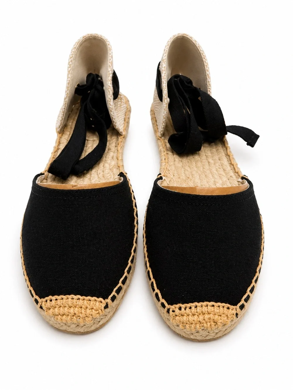 Women’s Black Espadrille Slide with Bow